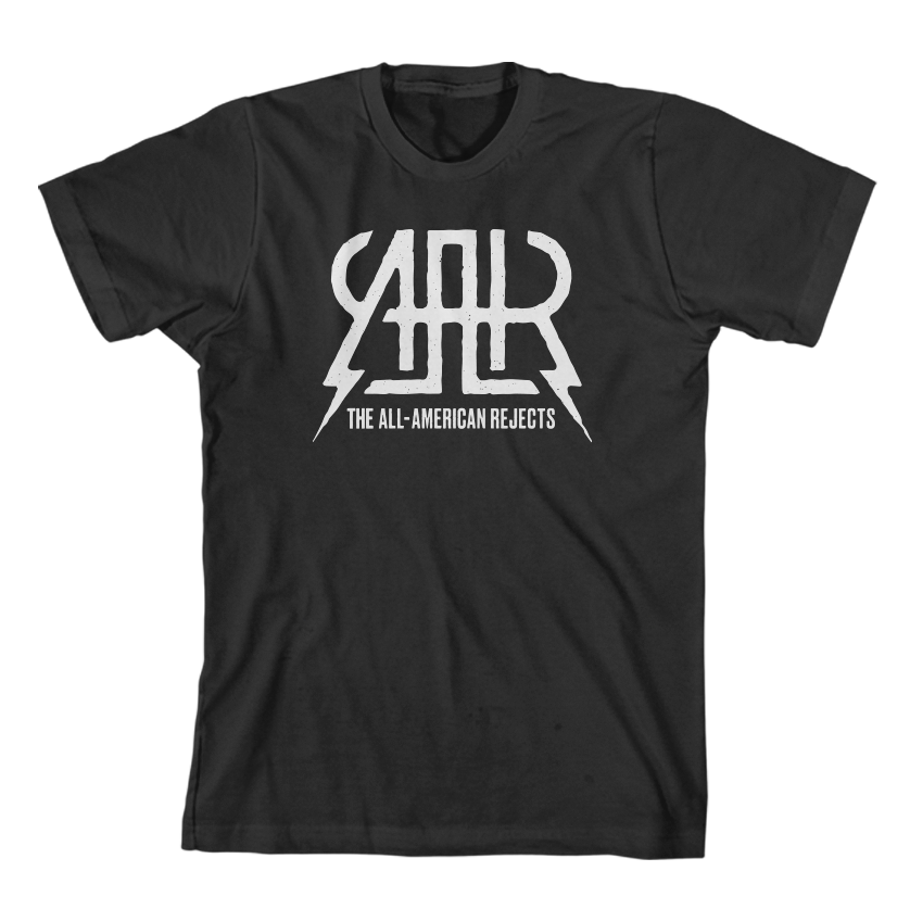 black and white All American Rejects Logo Tee