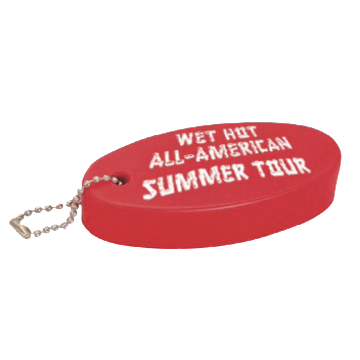 red and white Wet Hot All-American Summer Tour Keychain