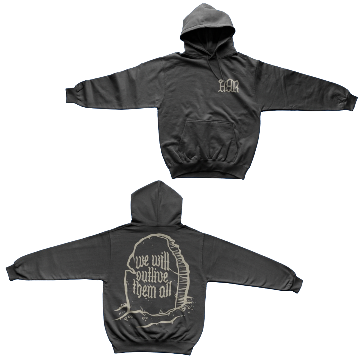 All American Rejects Outlive Hoodie front and back