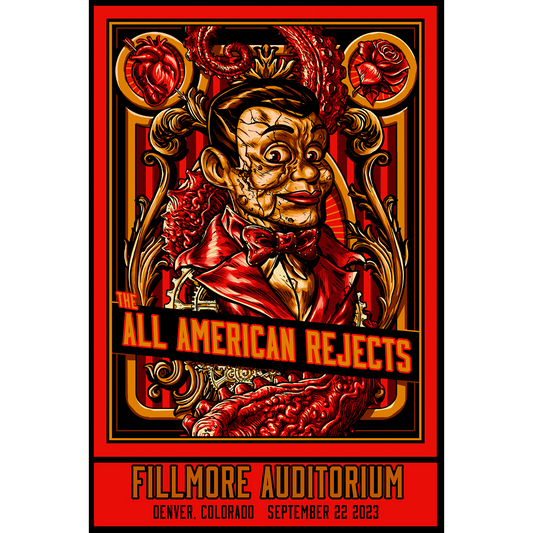 The All American Rejects Fillmore Auditorium Denver, CO Poster 2023