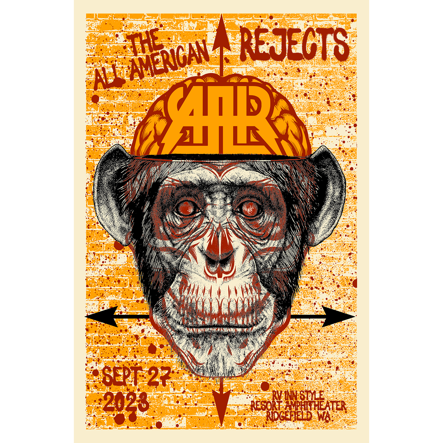 The All American Rejects RV Inn Style Resorts Amphitheater Ridgefield, WA 9/27/23 show poster