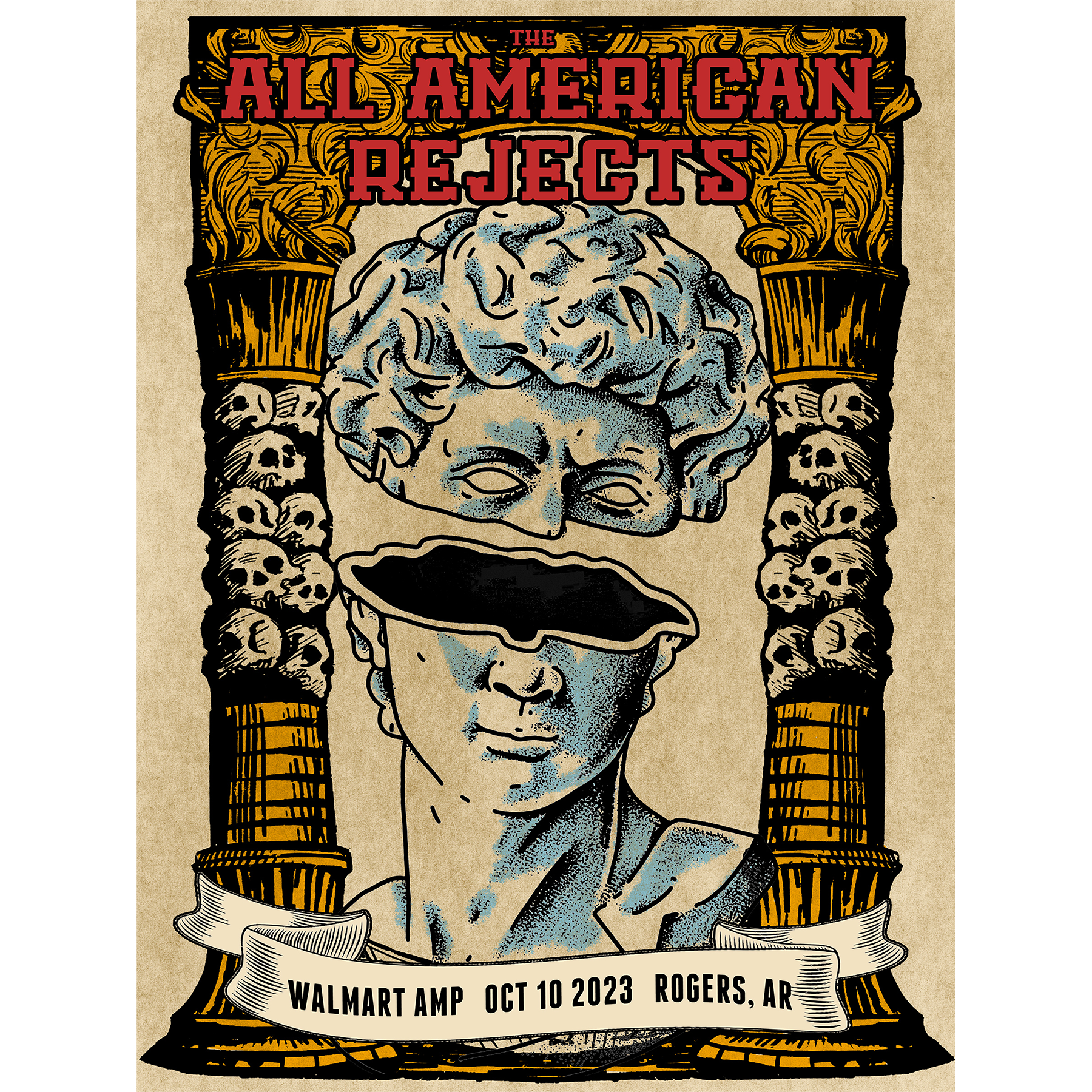 The All American Rejects Wal-Mart Amphitheater Rogers, AR 10/10/23 show poster