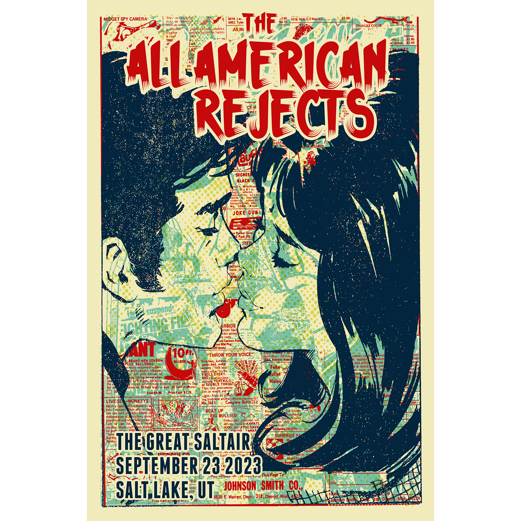 The All American Rejects The Great Saltair Salt Lake City, UT Poster 2023