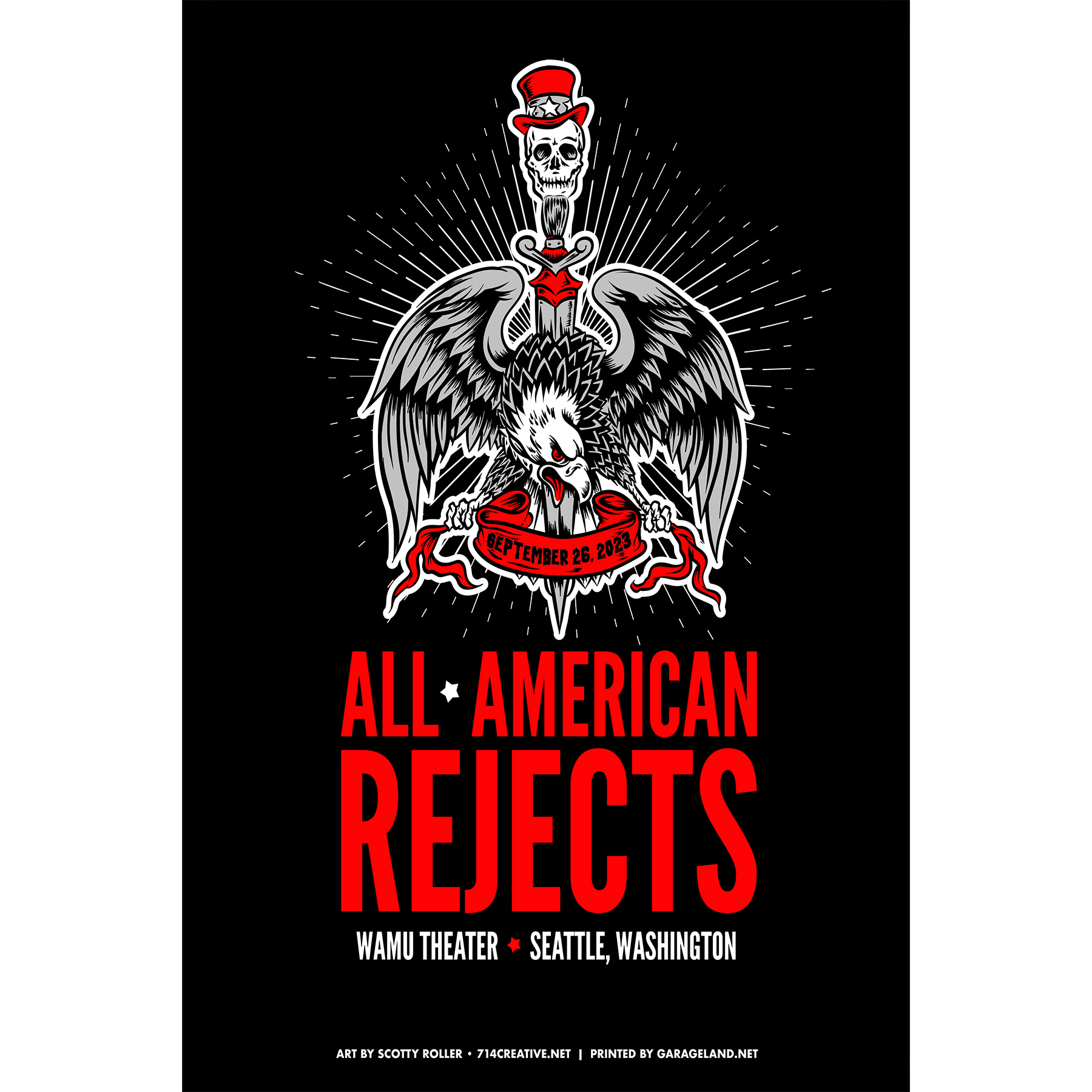 All American Rejects WAMU Theater Seattle, WA Poster 2023