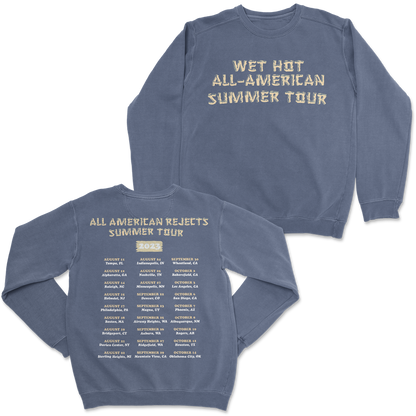 Wet Hot All-American Summer Tour Crewneck blue front and back