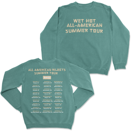 Wet Hot All-American Summer Tour Crewneck green front and back
